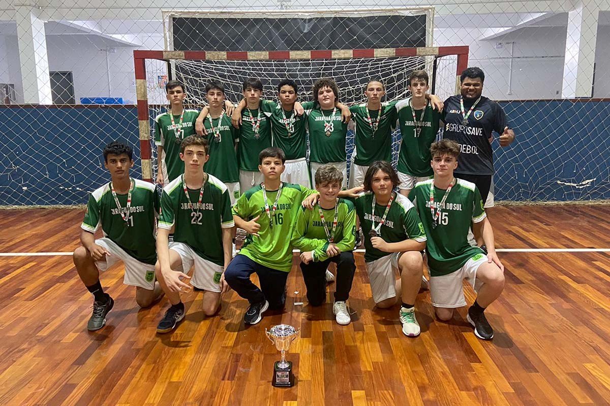 Handebol de Jaraguá é vice-campeão da Copa da Liga Estadual Infantil