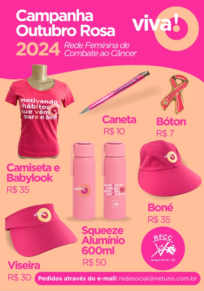 Produtos do Outubro Rosa 2024 já estão à venda na Rede Feminina de Combate ao Câncer