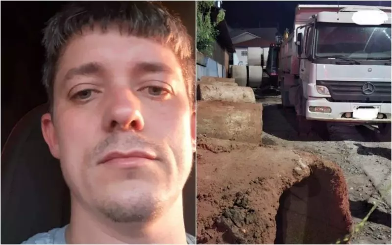 Homem morre prensado por caminhão entre tubos de concreto em SC