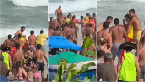 Turista argentino é detido após tirar bandeira de sinalização de praia e agredir guarda-vidas em SC