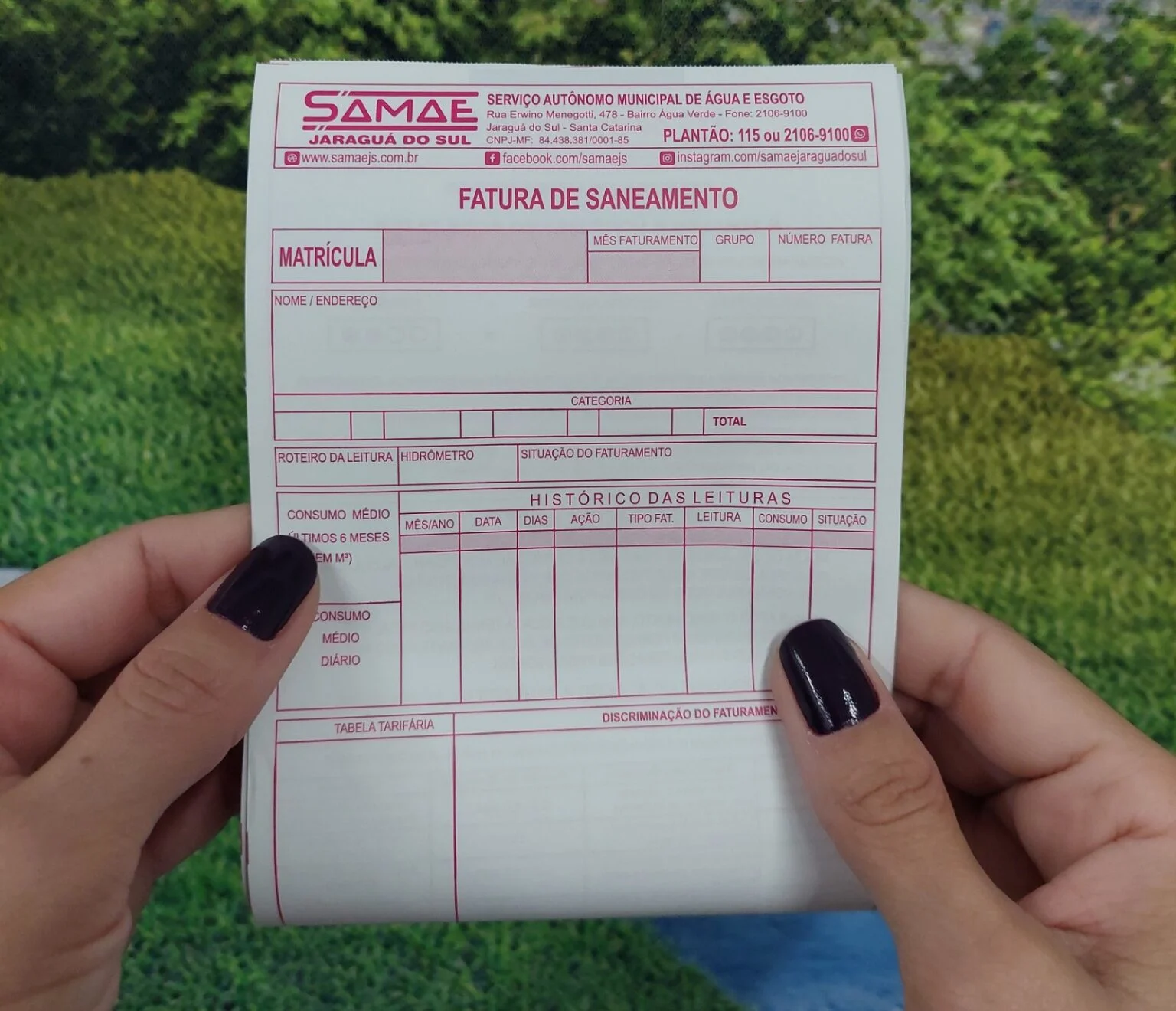 Samae distribui fatura rosa a partir desta quarta