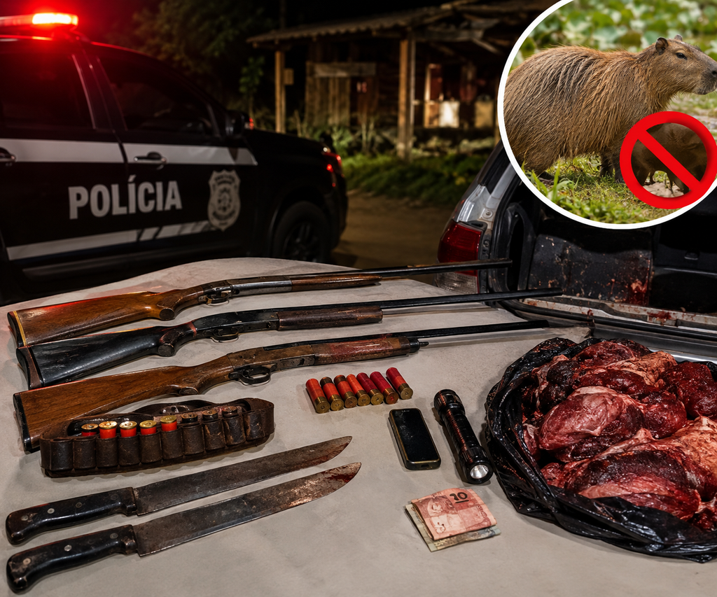 🚨 ALERTA-VIZINHO! Caçadores ilegais presos em Schroeder