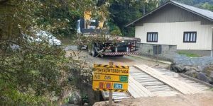 Ponte no Rio Molha será interditada nesta quinta-feira (21) em Jaraguá do Sul