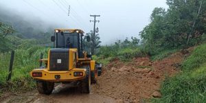 [FOTOS] Chuva provoca interdições de estradas do interior de Jaraguá do Sul