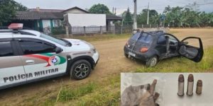 Jovem é preso com drogas e munições durante abordagem policial no Centro de Schroeder