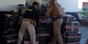 Massaranduba: PRF, PM e PRE apreendem carreta e grande quantidade de drogas