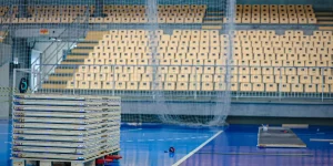Começa a montagem do novo piso na Arena Jaraguá
