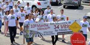 Marcha do Silêncio promove ação educativa no trânsito neste sábado em Jaraguá do Sul