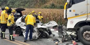 Batida frontal deixa quatro mortos na BR-470 em SC