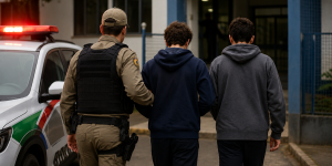 Dois adolescentes se envolvem em briga dentro de escola em Schroeder