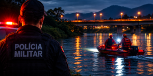 Homem desaparece após cair no Rio Itapocu em Jaraguá do Sul