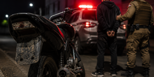 Adolescente é apreendido com motocicleta sem placa e chassi adulterado em Jaraguá do Sul