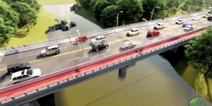 Obras de nova ponte entre Jaraguá do Sul e Schroeder avançam com preparação do terreno