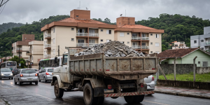 Câmara pede reforço na fiscalização de caminhões com cargas de pedras e entulho em Jaraguá do Sul