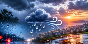 Frente fria provoca chuva, temporais e queda nas temperaturas em Santa Catarina ao longo da semana