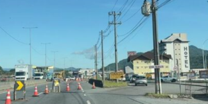 Desvio temporário muda trânsito na BR-280 em Guaramirim