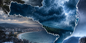Defesa Civil alerta para temporais e chuva intensa em Santa Catarina a partir de quarta-feira