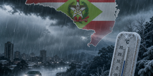 Chuva volumosa e frio colocam Santa Catarina em alerta neste fim de semana