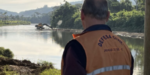 Rio Itapocu sobe 5,20 metros após chuva intensa em Jaraguá do Sul