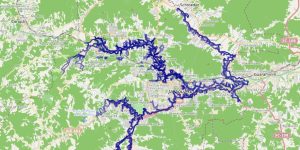 Mapa de áreas alagáveis é retirado do site da Prefeitura de Jaraguá do Sul