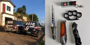 Ameaça a escolas e apologia ao nazismo resultam em apreensão de armas brancas e símbolos nazistas em SC