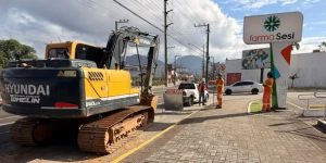 Nova rotatória da Walter Marquardt deve ficar pronta junto com a revitalização